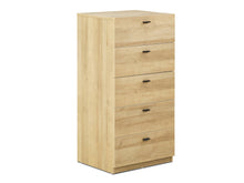 Load image into Gallery viewer, Hekla Tallboy 5 Drawer Chest Dresser - Oak