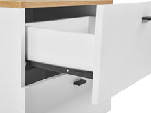 Load image into Gallery viewer, Hekla Wooden Bedside Table Nightstand with 2 Drawers - White