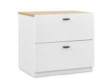 Load image into Gallery viewer, Hekla Wooden Bedside Table Nightstand with 2 Drawers - White