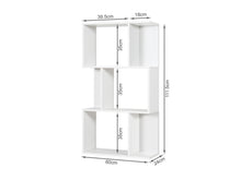 Load image into Gallery viewer, Namak 3 Tier Bookshelf Display Shelf - White