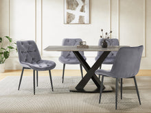 Load image into Gallery viewer, Dallas Dining Chair - Set of 4 - Dark Grey + Black