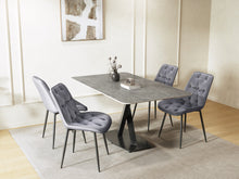 Load image into Gallery viewer, Dallas Dining Chair - Set of 4 - Dark Grey + Black