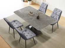 Load image into Gallery viewer, Dallas Dining Chair - Set of 4 - Dark Grey + Black