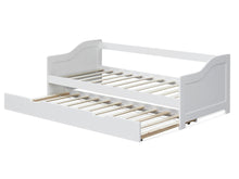 Load image into Gallery viewer, Laila Single Wooden Trundle Bed Frame - White