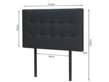 Load image into Gallery viewer, Susan King Single Fabric Upholstered Headboard - Black