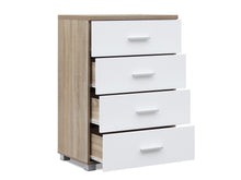 Load image into Gallery viewer, Bram Tallboy 4 Drawer Chest Dresser - Oak