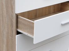 Load image into Gallery viewer, Bram Tallboy 5 Drawer Chest Dresser - Oak