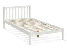 Load image into Gallery viewer, Baker King Single Wooden Bed Frame - White
