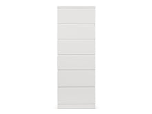 Load image into Gallery viewer, Tongass Wooden Slim Tallboy 6 Drawers - White