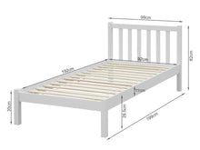 Load image into Gallery viewer, Baker Single Wooden Bed Frame - White