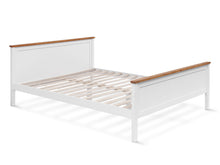 Load image into Gallery viewer, Kamet Double Wooden Bed Frame - White