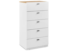 Load image into Gallery viewer, Hekla Tallboy 5 Drawer Chest Dresser - White