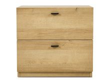 Load image into Gallery viewer, Hekla Wooden Bedside Table Nightstand with 2 Drawers - Oak