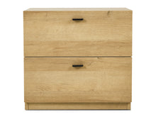 Load image into Gallery viewer, Hekla Wooden Bedside Table Nightstand with 2 Drawers - Oak