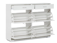 Load image into Gallery viewer, Rotoroa 6 Drawer Shoe Cabinet Storage Rack - White