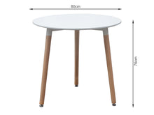Load image into Gallery viewer, Finley Dining Table Round 80 x 76cm - White
