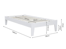 Load image into Gallery viewer, Meri Single Wooden Bed Frame - White