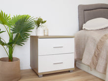 Load image into Gallery viewer, Bram Bedside Table - Oak + White