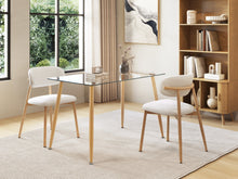 Load image into Gallery viewer, Fen Tempered Glass Top Dining Table 120 x 70cm - Oak