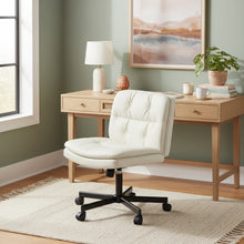 Load image into Gallery viewer, Israel Cross Legged Office Chair - Ivory