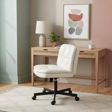 Load image into Gallery viewer, Israel Cross Legged Office Chair - Ivory