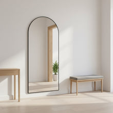 Load image into Gallery viewer, Archie Metal Arched Full Length Mirror - Black (T=0.076m - 14.7kg)