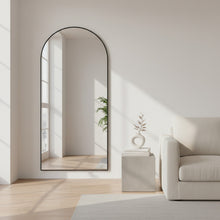 Load image into Gallery viewer, Archie Metal Arched Full Length Mirror - Black (T=0.076m - 14.7kg)