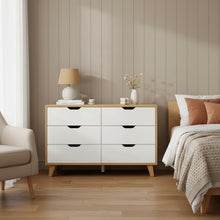 Load image into Gallery viewer, Schertz Wooden Low Boy 6 Drawers - Oak