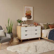 Load image into Gallery viewer, Schertz Wooden Low Boy 6 Drawers - Oak