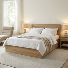 Load image into Gallery viewer, Harris Queen Bed Frame with Storage - Oak