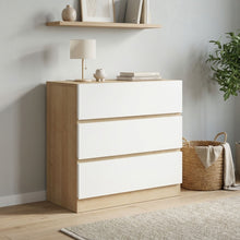 Load image into Gallery viewer, Harris 3 Drawers Tallboy - Oak + White