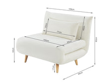 Load image into Gallery viewer, Hastings 1 Seater Fold-Out Sofa Bed - Beige