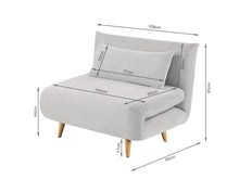 Load image into Gallery viewer, Hastings 1 Seater Fold-Out Sofa Bed - Grey