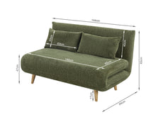 Load image into Gallery viewer, Hastings 2 Seater Fold-Out Sofa Bed - Green