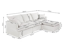 Load image into Gallery viewer, Haworth Modular Sofa - Silver Cloud
