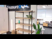 Load image into Gallery viewer, Rukwa Wooden Bookshelf 160cm - Oak