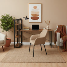 Load image into Gallery viewer, Kevin 160cm Computer Desk with Bookshelf - Rustic Brown