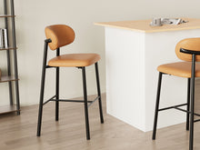 Load image into Gallery viewer, Lark Fabric Bar Stool - Set of 2 - Camel