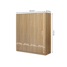 Load image into Gallery viewer, Benny 4 Door Wardrobe - Light Teak