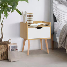 Load image into Gallery viewer, Tomi Bedside Table - Maple + White