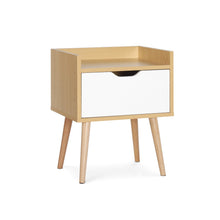 Load image into Gallery viewer, Tomi Bedside Table - Maple + White