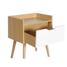 Load image into Gallery viewer, Tomi Bedside Table - Maple + White