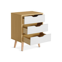 Load image into Gallery viewer, Drew Bedside Table - Maple + White