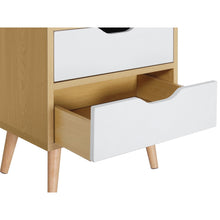 Load image into Gallery viewer, Drew Bedside Table - Maple + White