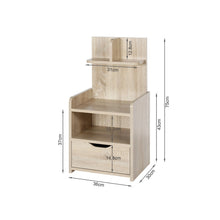 Load image into Gallery viewer, Vivian Bedside Table with Shelves - Oak