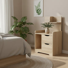 Load image into Gallery viewer, Finn Bedside Table with Shelves - Oak