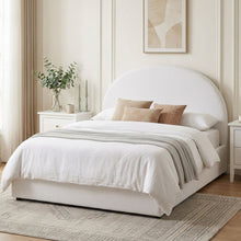Load image into Gallery viewer, Isabella Teddy Boucle Double Gas Lift Bed Frame - White