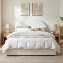Load image into Gallery viewer, Isabella Teddy Boucle Double Gas Lift Bed Frame - White