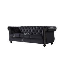 Load image into Gallery viewer, Emily Velvet 3 Seater Sofa – Black