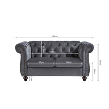 Load image into Gallery viewer, Emily Velvet 2 Seater Sofa – Grey